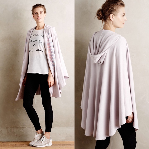 Mara Hoffman Feather Coracias Hooded Cape Active - Picture 3 of 6